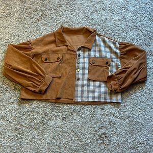 Split cropped jacket